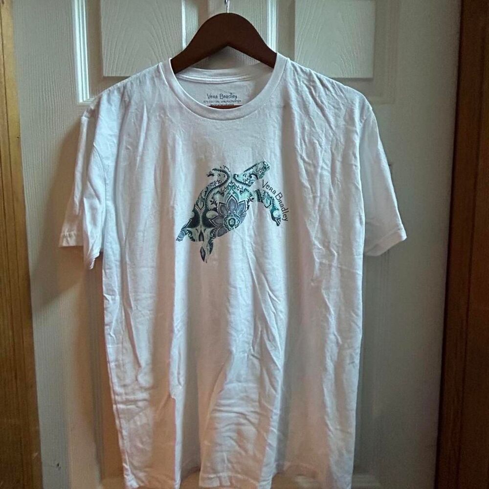 Vera-bradley Women's White and Pink T-shirt